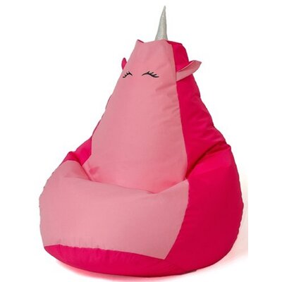 Pufa worek GO GIFT Jednorożec XL Różowy/jasnoróżowy 130 x 90 cm