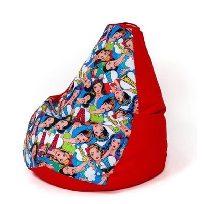 Pufa worek GO GIFT Gruszka Kobieta L Wielokolorowy 105 x 80 cm