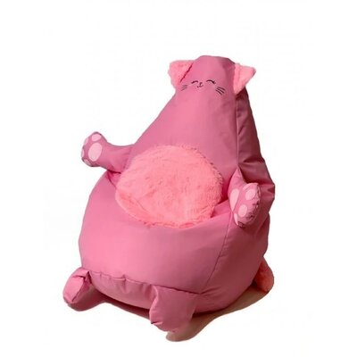 Pufa worek GO GIFT Kotek Różowy XL 130 x 90 cm
