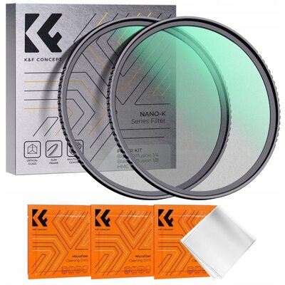 Zestaw filtrów K&F CONCEPT Black Diffusion 1/4 i 1/8 (55 mm)