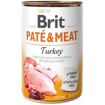 Karma dla psa BRIT Paté & Meat Indyk 800 g