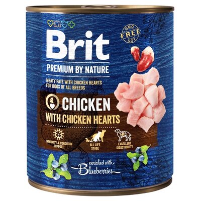 Karma dla psa BRIT Premium by Nature Kurczak z sercami 800 g