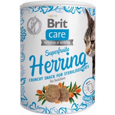 Przysmak dla kota BRIT CARE Snack Superfruits Herring Śledź i rokitnik 100 g