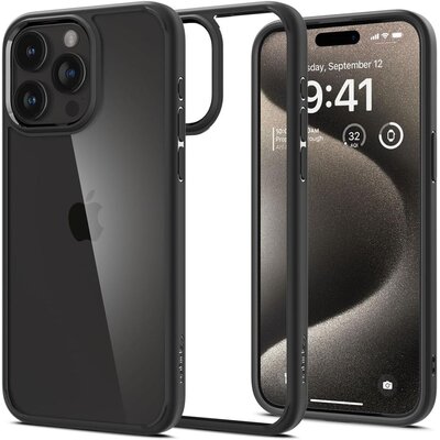 Etui SPIGEN Ultra Hybrid do Apple iPhone 15 Pro Max Czarny Matowy