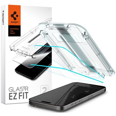 Szkło hartowane SPIGEN Glas.TR EZ Fit 2-Pack do Apple iPhone 15 Pro