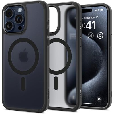Etui SPIGEN Ultra Hybrid Mag MagSafe do Apple iPhone 15 Pro Max Czarny Matowy