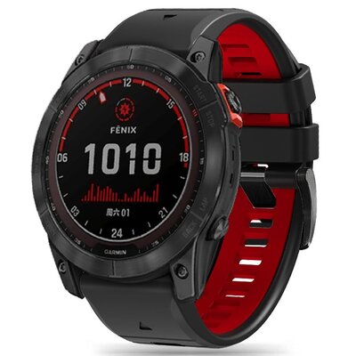 Pasek TECH-PROTECT IconBand Pro do Garmin Fenix 3/5X/3HR/5X Plus/6X/6X Pro/7X Czarno-czerwony