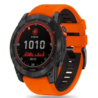 Pasek TECH-PROTECT IconBand Pro do Garmin Fenix 3/5X/3HR/5X Plus/6X/6X Pro/7X (26 mm) Pomarańczowo-czarny
