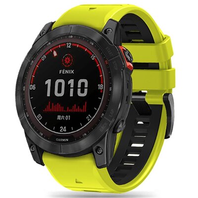 Pasek TECH-PROTECT IconBand Pro do Garmin Fenix 3/5X/3HR/5X Plus/6X/6X Pro/7X/8/8 Pro (szerokość paska 26 mm) Limonkowo-czarny