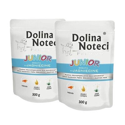 Karma dla psa DOLINA NOTECI Premium Junior Jagnięcina 2 x 300 g