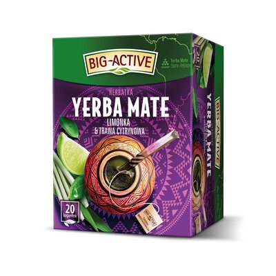 Herbata BIG ACTIVE Yerba Mate Limonka & Trawa cytrynowa (20 sztuk)