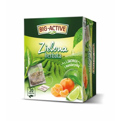 Herbata BIG ACTIVE Zielona z limonką i mandarynką (20 sztuk)