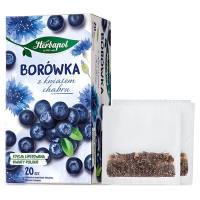 Herbata HERBAPOL Borówka z kwiatem chabru (20 sztuk)