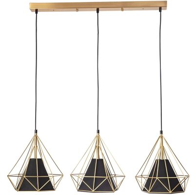 Lampa sufitowa GOLDLUX Hira 3 318565 Czarno-złoty