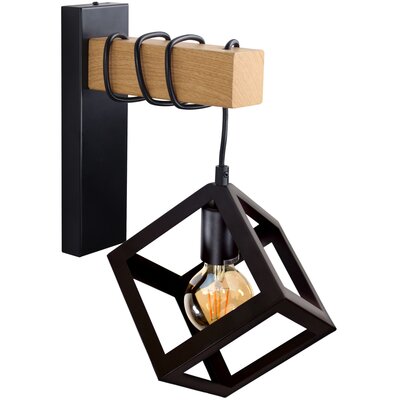 Zdjęcia - Żyrandol / lampa Polux Kinkiet GOLDLUX Sweden Wood 314604 Czarno-brązowy KINKIET 