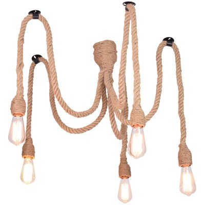 Lampa sufitowa GOLDLUX Pajączek Rope 312921 Czarno-beżowy