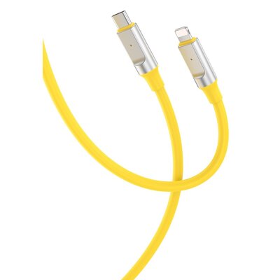Zdjęcia - Kabel XO  USB Typ-C - Lightning  NB-Q252B 27W 1 m Żółty 