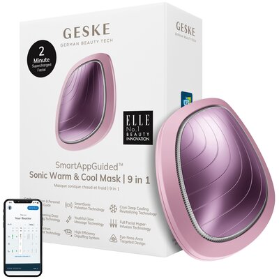Masażer GESKE Sonic Warm & Cool Mask 9in1 GK000002PK01 Różowy