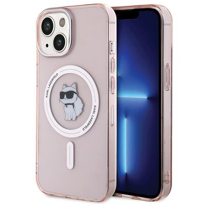 Etui KARL LAGERFELD Choupette MagSafe do Apple iPhone 15 Różowy