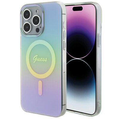 Etui GUESS IML Iridescent MagSafe do Apple iPhone 15 Pro Wielokolory