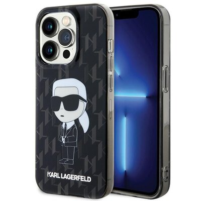Etui KARL LAGERFELD Monogram Ikonik do Apple iPhone 15 Pro Max Czarny