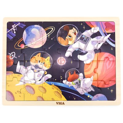 Zdjęcia - Puzzle i mozaiki VIGA Puzzle  Na podkładce: Kosmos 44646  (24 elementy)