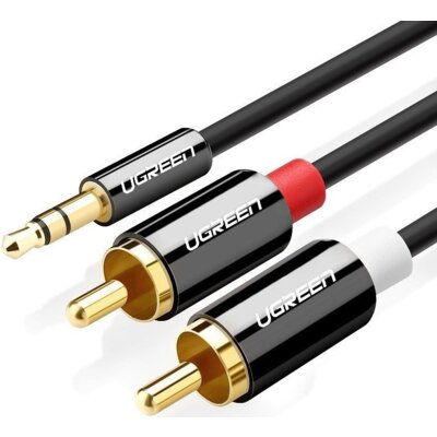 Kabel Jack 3.5 mm - 2x RCA UGREEN 3 m Czarny