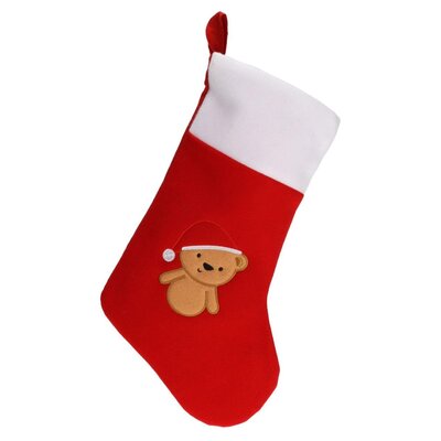 Skarpeta na prezenty CHRISTMAS DECORATION Miś 40 cm