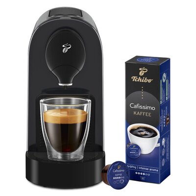 Ekspres TCHIBO Cafissimo Pure Plus Czarny + Kapsułki TCHIBO Cafissimo Kawa Mocnopalona