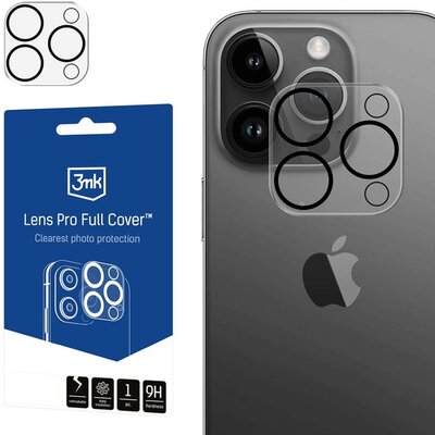 Nakładka na obiektyw 3MK Lens Pro Full Cover dla Apple iPhone 14 Pro/14 Pro Max