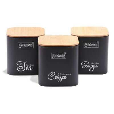 Zestaw pojemników na żywność MAESTRO MR-1775-3S-Black 3 szt.