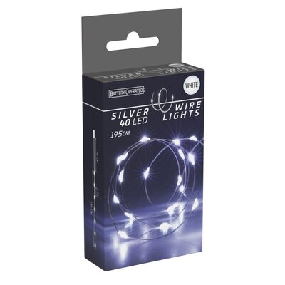 Girlanda dekoracyjna CHRISTMAS DECORATION 662284 40 LED Bateryjne 1.95 m Transparentny
