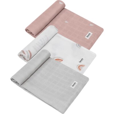 Pieluszki LIONELO Bamboo Set Rainbow (3 sztuki)