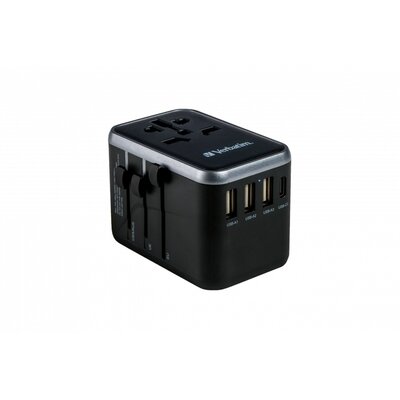 Adapter podróżny VERBATIM UTA-04 3 x USB 2 x USB-C (Globalny)