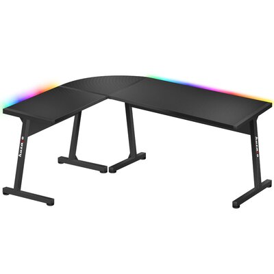 Фото - Офісний стіл Huzaro Biurko  Hero 6.0 RGB Czarny HERO 6.0 BLACK RGB 