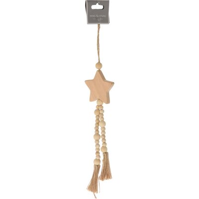 Zawieszka HOME & STYLING COLLECTION Drewniana Gwiazda Boho Eco Natura