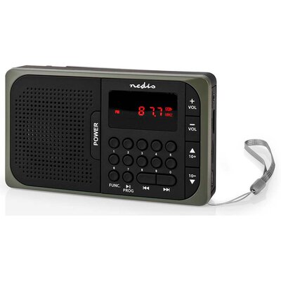 Radio NEDIS RDFM2100GY Przenośne Czarno-szary