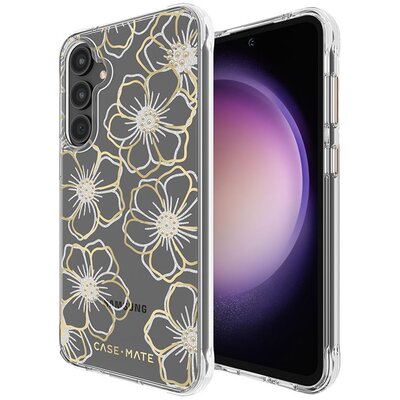 Etui CASE-MATE Floral Gems do Samsung Galaxy S23 FE 5G Złoty