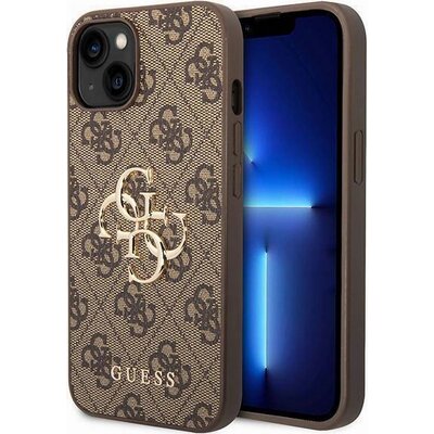 Etui GUESS 4G Big Metal Logo do Apple iPhone 15 Plus Brązowy