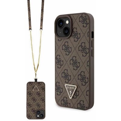 Etui GUESS Crossbody 4G Metal Logo do Apple iPhone 15 Plus Brązowy