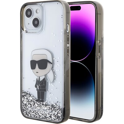 Фото - Чохол Karl Lagerfeld Etui  Liquid Glitter Ikonik do Apple iPhone 15 Przezroczysty 