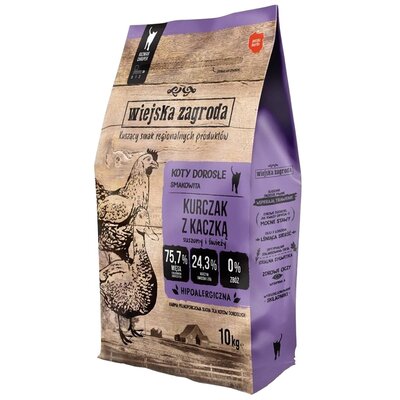 Karma dla kota WIEJSKA ZAGRODA Kurczak z kaczką 10 kg