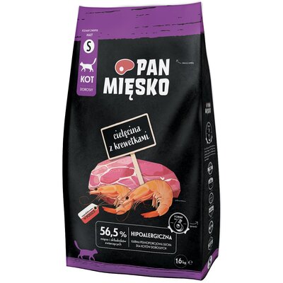 Karma dla kota PAN MIĘSKO Cielęcina z krewetkami 1.6 kg