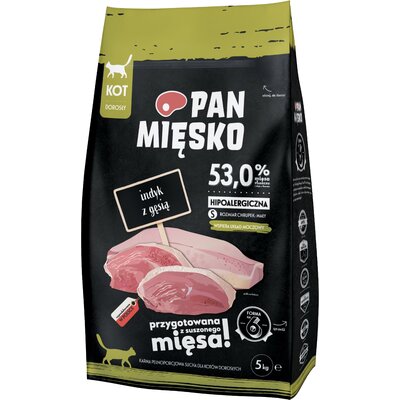 Karma dla kota PAN MIĘSKO Indyk z gęsią 5 kg