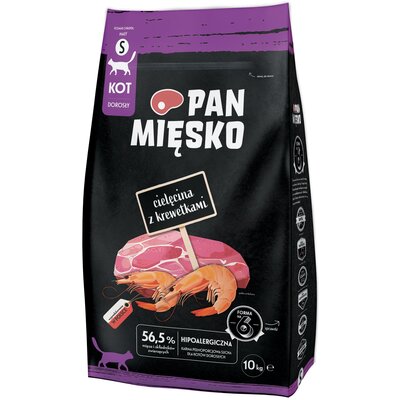 Karma dla kota PAN MIĘSKO Cielęcina z krewetkami 10 kg
