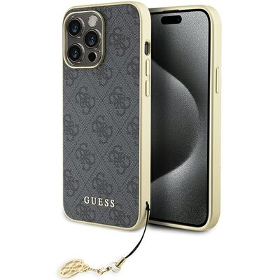 Etui GUESS 4G Charms do Apple iPhone 15 Pro Max Szary