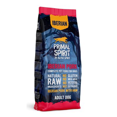 Zdjęcia - Karm dla psów Alpha Spirit Karma dla psa PRIMAL SPIRIT Iberian Pork 12 kg 