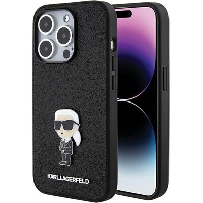 Etui KARL LAGERFELD Fixed Glitter do Apple iPhone 15 Pro Max Czarny
