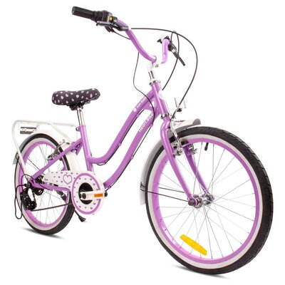 Фото - Дитячий велосипед Sun Baby Rower dziecięcy  Heart bike 20 cali dla dziewczynki Fioletowy 