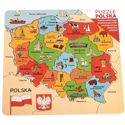 Układanka DAFFI Mapa Polski D-100 (16 elementów)